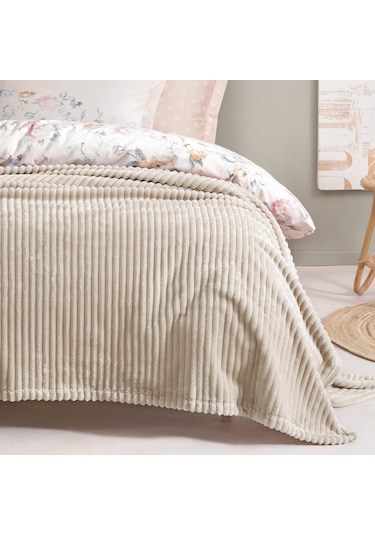 Yataş Bedding Holly Wellsoft Battaniye (Tek Kişilik) - Ekru