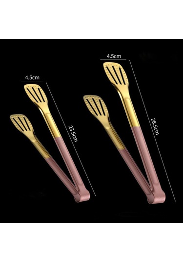 Youmex 2 Adet Çelik Mangal夹ı 23.5cm+28.5cm - Ahşap Kolu, Anti- Paslanmaz, Ev Ve Mangal İçin Et/atıştırmalık Tutucu Çok Renkli