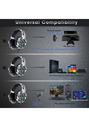 Reedark Onıkuma K8 Rgb Oyun Kulaklığı - 50mm Ses Sürücü, Gürültü Önleyici Mikrofon, Uzun Süreli Konfor, Pc/ps4/xbox Uyumlu