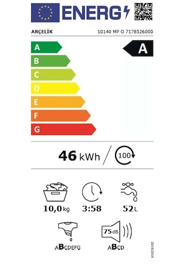 Arçelik 10140 MP O 1400 Devir 10 KG Çamaşır Makinesi