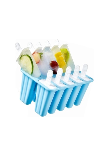 Mavi Popsicle Maker  Popsicle Kalıpları Silikon Buz Pop Kalıpları Bpa Popsicle Kalıp Yeniden Kullanılabilir