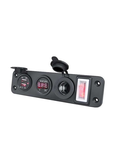 Ulzyvf 12-24v Araç Çift Usb Port Hızlı Şarj Cihazı + Voltmetre