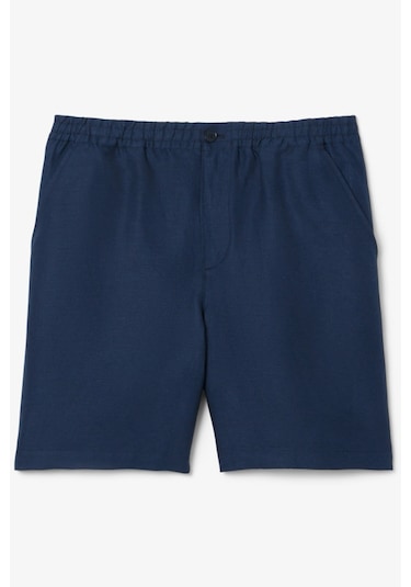 Lacoste Mens Reguler Fit Linen Blend Shorts Erkek Keten Şort Lacivert