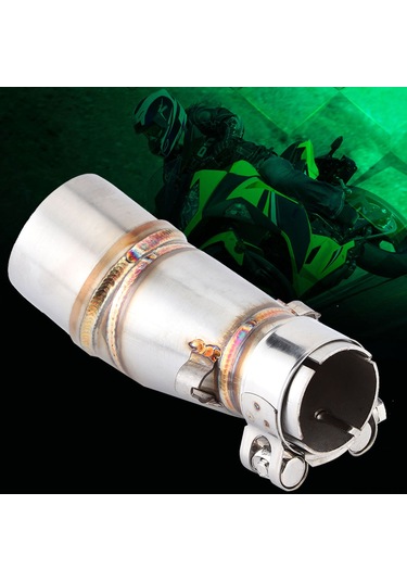 Kosona Z250 Ninja 250 300 2013-2016 İçin Paslanmaz Çelik Akülat Orta Boru - Yüksek Sıcaklık Dayanıklı, Ses Performansını Artırır