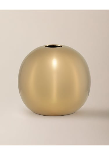 Madame Coco Dahlia Vazo - Gold Sarı