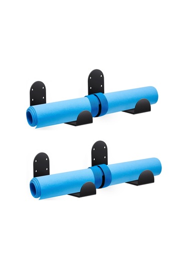 Vkemall Demir Çok Amaçlı Duvarlı Askı, 4 Adet, Yoga Matı-snowboard-surfboard Saklama, Vida İle Sabitlenir, Sağlam Montaj Siyah