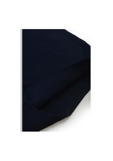 Deepsea Erkek Lacivert Yarım Fermuarlı Oversize Kesim Triko Kazak %100 Pamuk, Yumuşak Dokulu Örgü Kazak 2608511 Lacivert