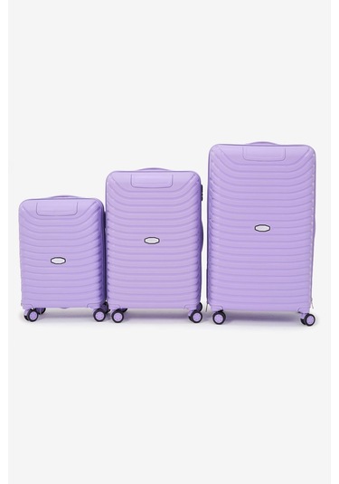 3'lü Set Silikon Kırılmaz Pp Unisex Lila Valiz Pwvlz005 Lila