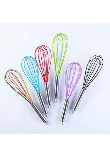 Pazly Cbtx 10 Adet Silikon Yumurta Çırpıcı Ev Yumurta Mikseri, 10 İnç Mor, Mutfak Aletleri Çok Renkli