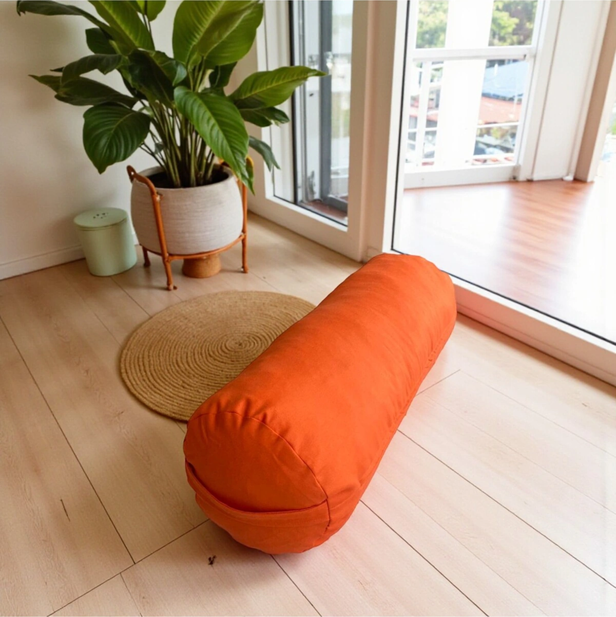 Silindir Yoga Bolster Minderi Meditasyon, Pilates, Zihin Ve Vücut Rahatlama Minderi Gri