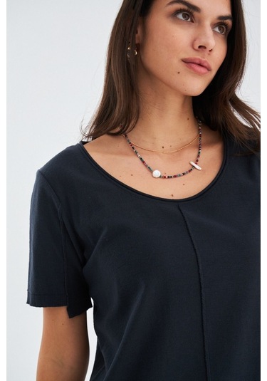 Peraluna Ince Yazlık Pamuklu Kadın Triko Elbise Antrasit Antrasit