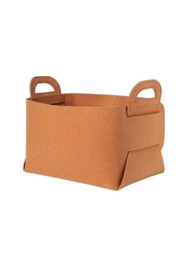 Tongxida Ev Konfeti Sıkışabilir Depolama Sepetleri, Küçük Kahverengi Kahverengi