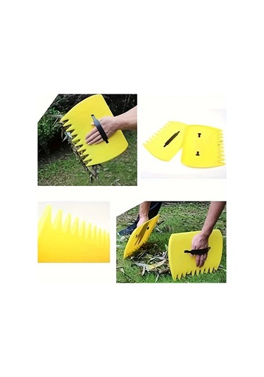 Sunshine011 Yeşil Bahçe Tırmığı, Yaprak Toplama Küreği, İç Ve Dış Mekan Çim Bakımı İçin Dayanıklı El Aleti