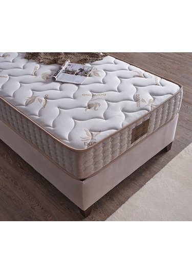 Bonita Tek Kişilik Baza + Başlık + Yatak Set 3 Lü Set Krem