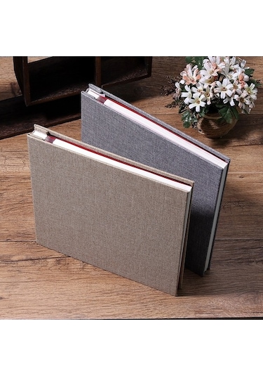 Tongxida Basit Kendinden Yapışkanlı Film Albüm, Aile Büyük Kapasiteli, Bej/siyah, Yaratıcı Hediyeler