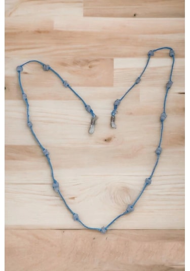 Doğal Anjelit Taşlı Gözlük İpi 129-10