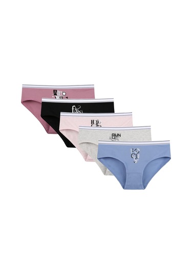 5'li Kadın Külot 3171pb31 Gri