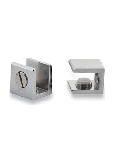 Köşeli Cam Raf Tutucu 10Mm - 4 Adet