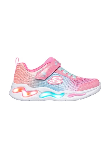 Skechers Wavy Beams - Ombre Express Çocuk Spor Ayakkabı 302327l 302327l Pkmt Pkmt Çok Renkli