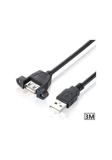 4889 Usb Dişi Erkek Panel Tipi Data Uzatma Kablosu 3 Metre