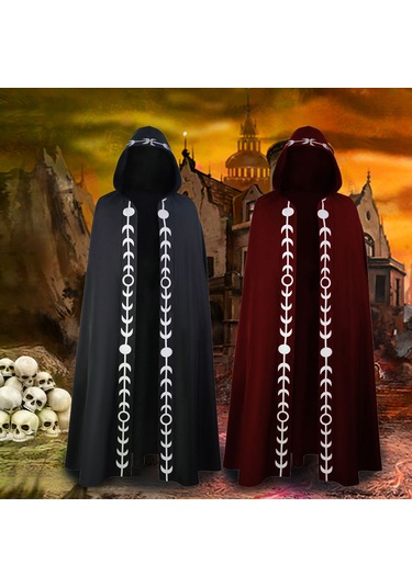 Cadılar Bayramı Kapşonlu Pelerin Unisex Pelerin Erkek L4725w-4