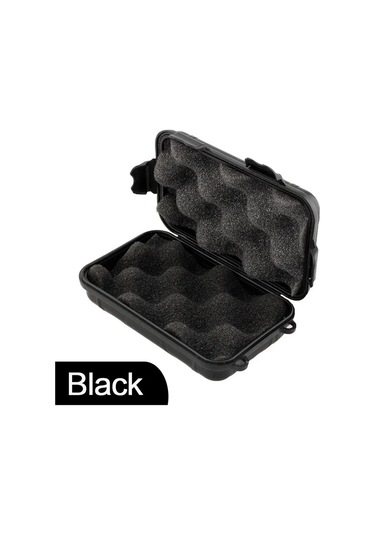 Siyah 1 Adet Açık Plastik Kutu Su Geçirmez Hava Geçirmez Hayatta Kalma Çantası Konteyner Kamp Açık Seyahat Saklama Kutusu Siyah