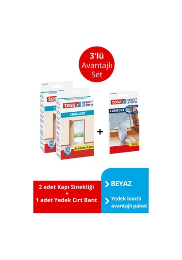 Kapı Sineklik 3'lü Avantajlı Paket Beyaz