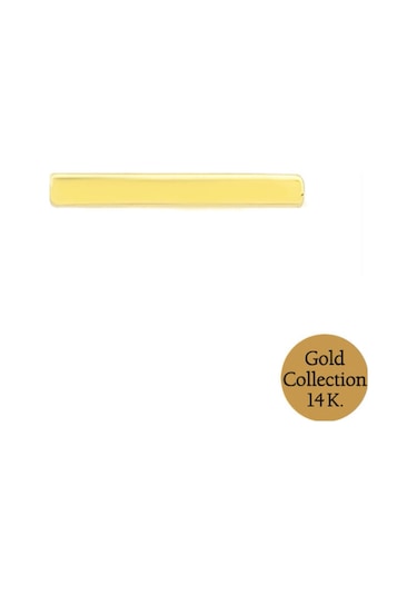 So Chic Minimal Altın Serisi 14 Ayar Sarı Altın Minimal Tragus Piercing