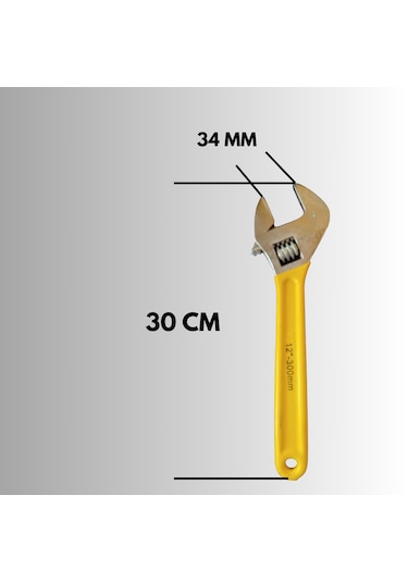 Kurbağacık 12" Ingiliz Anahtarı Kurbacık Anahtar 300 Mm
