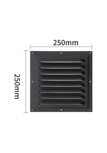 Suntek Metal Havalandırma Kapağı Yoğun Izgara 25cmx25cm-siyah