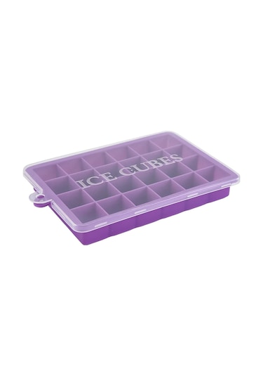 Hfambition Mor Çubuğu Makinası 24 Lü Silikonlu Kapaçklı - Purple Dondurucu Molds: Bebek Yemeği, Çikolata, Jöle İçin Esnek Döküm Tepsisi Çok Renkli