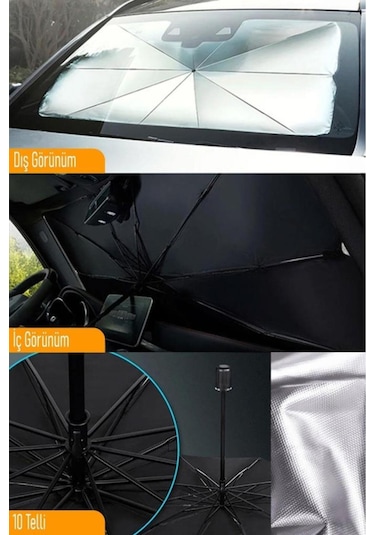 Araba Ön Cam Güneşlik Katlanabilir Güneşlik Şemsiye Ön Cam Gölgel