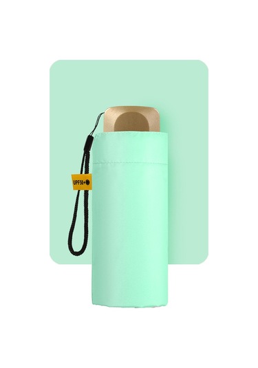 Yystore Ultra Hafif Güneş ve Yağmur Koruyucu Mini Şemsiye Yeşil