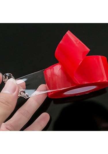 Çift Taraflı Bant Slikonlu 10 MM X 5 Metre Süper Güçlü