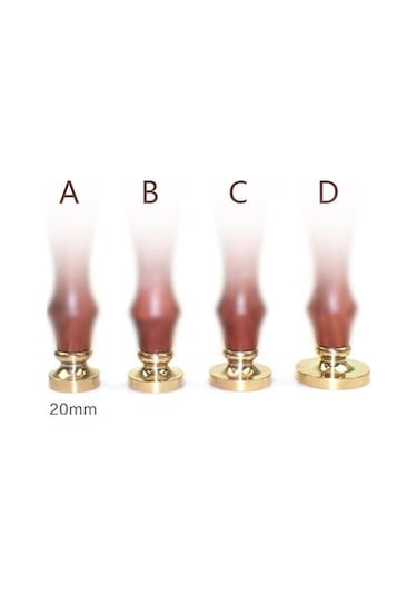 Eritme Balmumu Mührü Damga 20 Mm Yuvarlak Boş Bakır Kafa + Gülağa