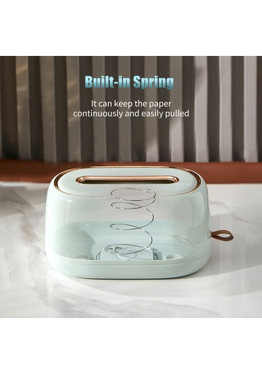 Xindoker Yeşil Renkli, İç Çelik Yaylı, Masaüstü/duvar Kurulumlu, Kolay Yıkama, Modern Stili Peçete Kutusu - Ev Ofis Kullanıma Uygun Açık Yeşil