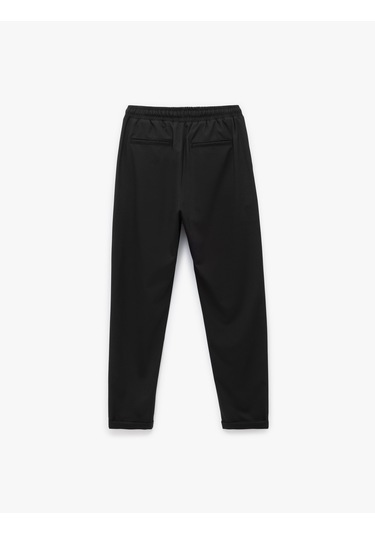 Koton Beli Bağcıklı Katlamalı Paça Cep Detaylı Slim Fit Pantolon Siyah 6wam40038hw Siyah