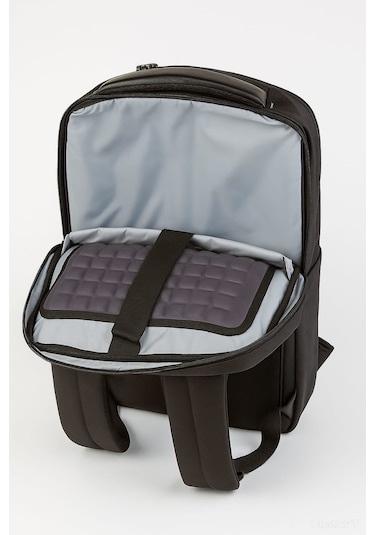 Laptop Sırt Çantası 15.6 İnç - Deri Detay, Su Geçirmez, Hafif, Çok Gözlü 8683255013968 Siyah