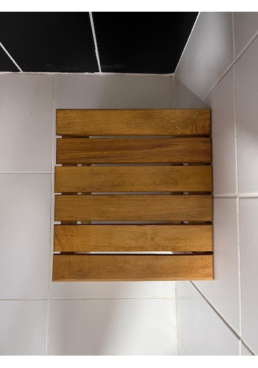 Kayın Ahşap Banyo Tabure 49 Cm Kayın