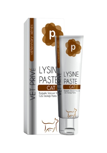 Vet Prive Lysine Paste Bağışıklık Solunum Yolu Göz Desteği Paste 100 G