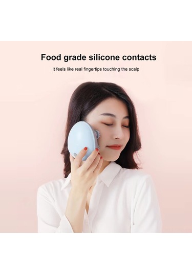 Samdoo Mini Elektrikli Kafa Masaj Cihazı - 4 Masaj Başlı, 3 Seviye, 7 Derece Su Geçirmez, Ev/pet Kullanıma Uygun, Şarjlı, Saç Gelişimi Ve Stres Azaltıcı, Mavi Mavi