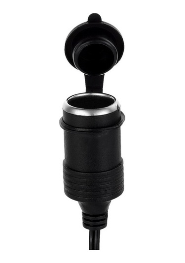 Pazly Araba Şarj Cihazı Dc Güç Kaynağı Kablosu 2m 12v 24v Adaptör, Erkek-dişi Konnektör, Siyah