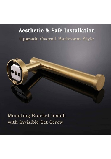 Lemestar Altın Paslanmaz Çelik Duvar Kurulu Banyo Servis Seti - Havlu Asma, Paspas Tutucu Ve Halka Diğer