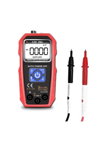 Czd98a Dijital Multimetre: Büyük Ekranlı, Ncv Ve Sıfır-ateş Çizgisi Tespiti, Dc/ac Gerilim-akım Ölçümü, Arka Işık Ve El Feneri Pil Yok