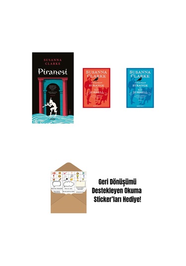 Piranesi + Jonathan Strange Ve Bay Norrell - 1 + Jonathan Strange Ve Bay Norrell - 2 + Okuma Sticker'ları