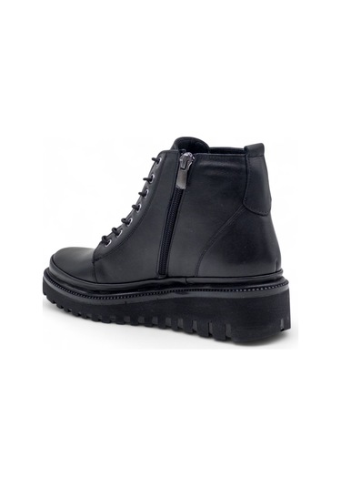 Voyager 7685-1 Kadın Hakiki Deri Comfort Bot Siyah