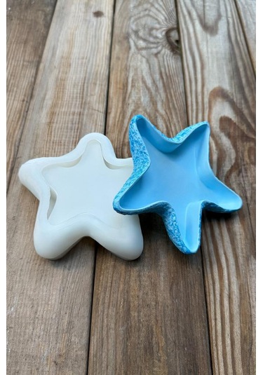 Deniz Yıldızı Silikon Kap Kalıbı Beyaz
