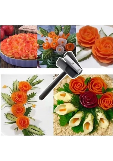 Ximistore9 Sebze Ve Meyve Kesici Aksesuarı 3'lü Set - Spiralli, Dilimli Ve Rulo Şekillendirici Mutfak Aleti Siyah