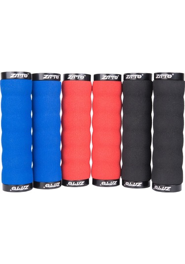 Folinda Sünger Bisiklet El Tutanları, Alüminyum Kilitleme Halkaları, Ergonomik Anti-skayma, Şok Emici, 22.2mm El Çubukları İçin, Ag30 Siyah Siyah