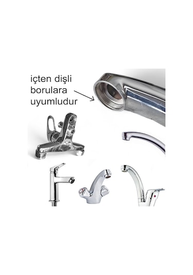 Aletçantam Batarya Hortum Takma Rekoru Dıştan Dişli Boru Ucu Krom